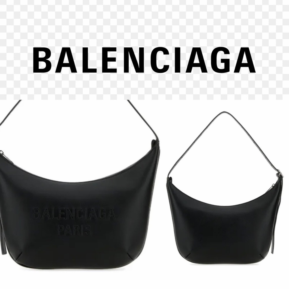 Mary- Kate Balenciaga Black Leather Crescent Shoulder Bag💕